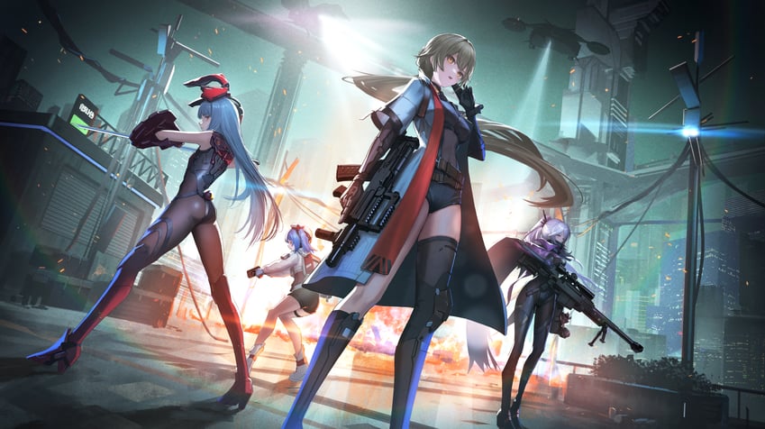 ots-14, groza, colphne, krolik, and nemesis (girls' frontline and 1 more) drawn by yakupan