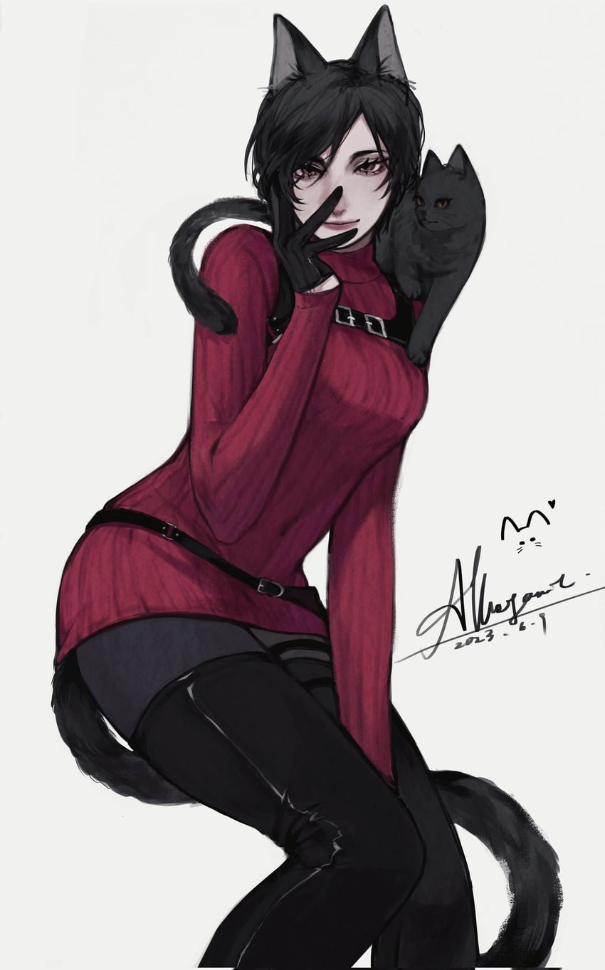 ada wong (resident evil and 1 more) drawn by tricarthemis