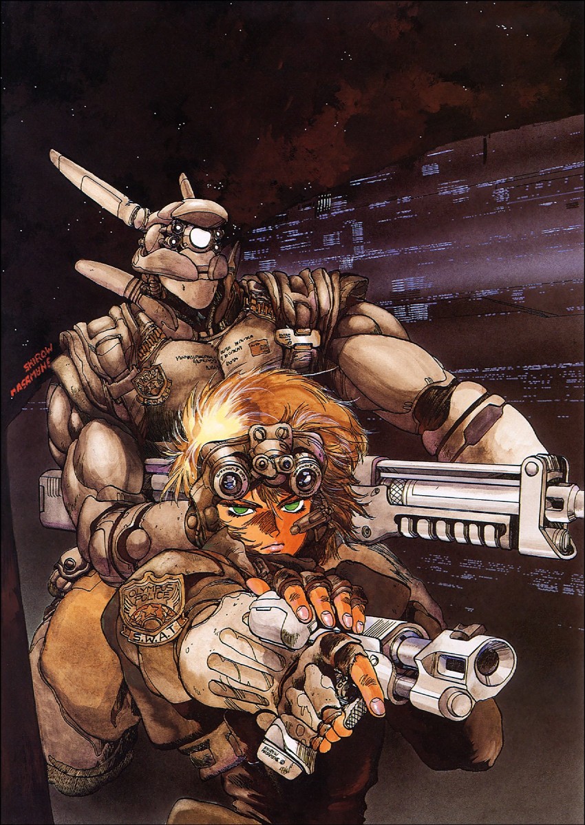 deunan knute and briareos hecatonchires (appleseed and 1 more) drawn by shirow_masamune