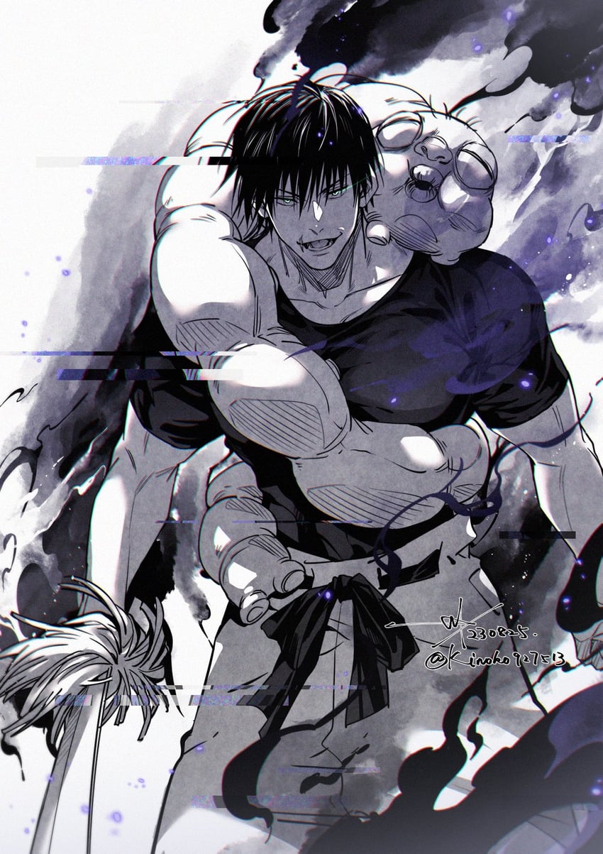fushiguro touji and inventory curse (jujutsu kaisen) drawn by sashiyu