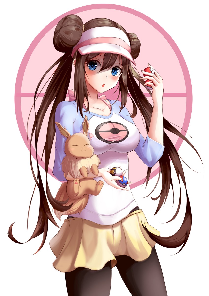 rosa and eevee (pokemon and 1 more) drawn by bexercube