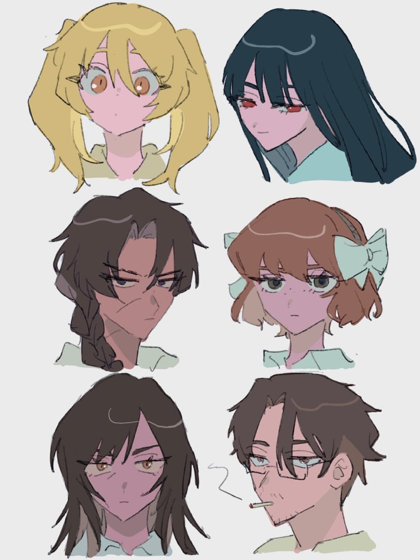 ishmael, don quixote, ryoshu, heathcliff, outis, and 1 more (project moon and 1 more) drawn by meisenlcb