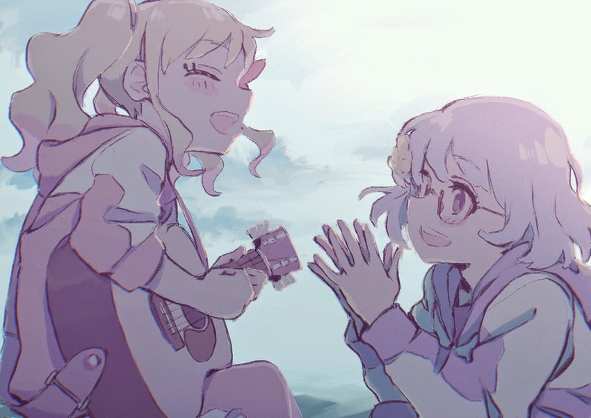 nijino yume and nanakura koharu (aikatsu! and 1 more) drawn by yukiguni_(ykgn)