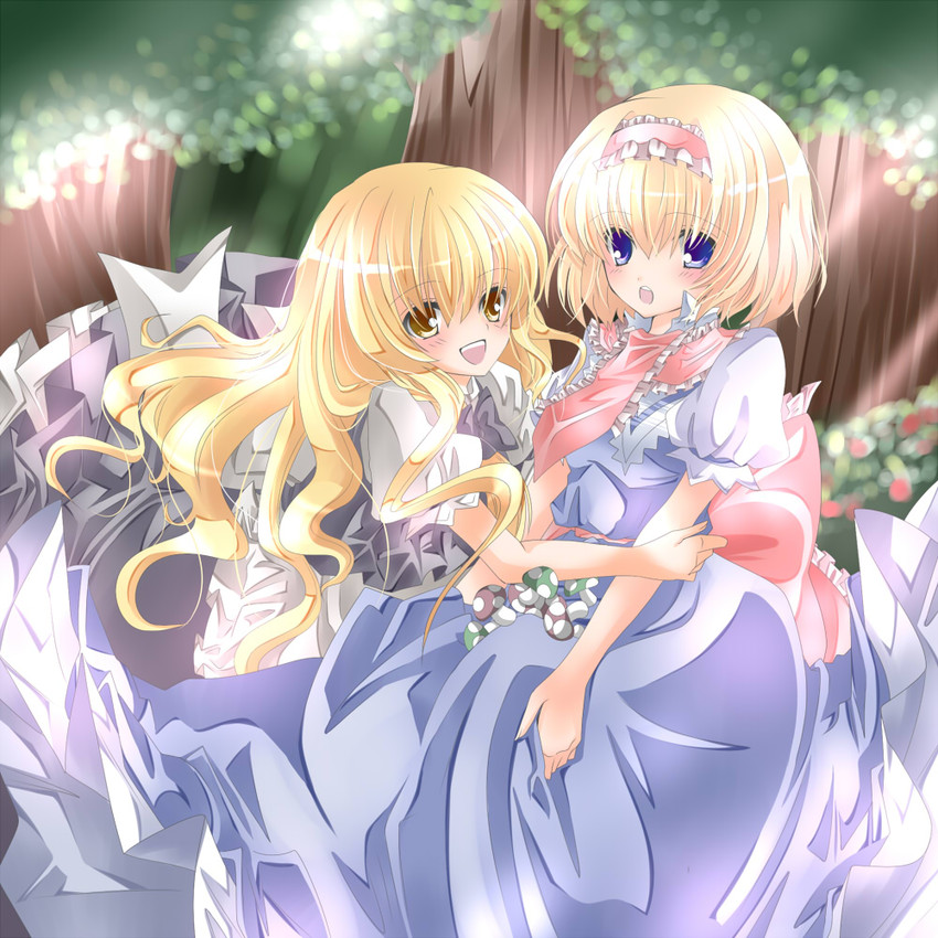 kirisame marisa and alice margatroid (touhou) drawn by nanase_nao