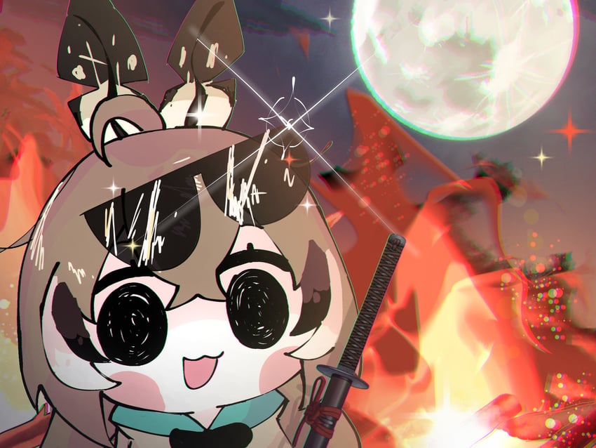 nanashi mumei and smol mumei (hololive and 1 more) drawn by koyoinacho