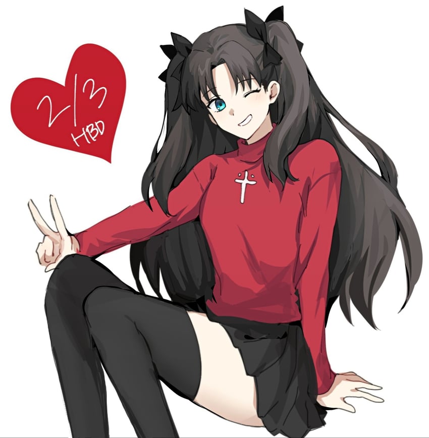 tohsaka rin (fate and 1 more) drawn by nekwnek
