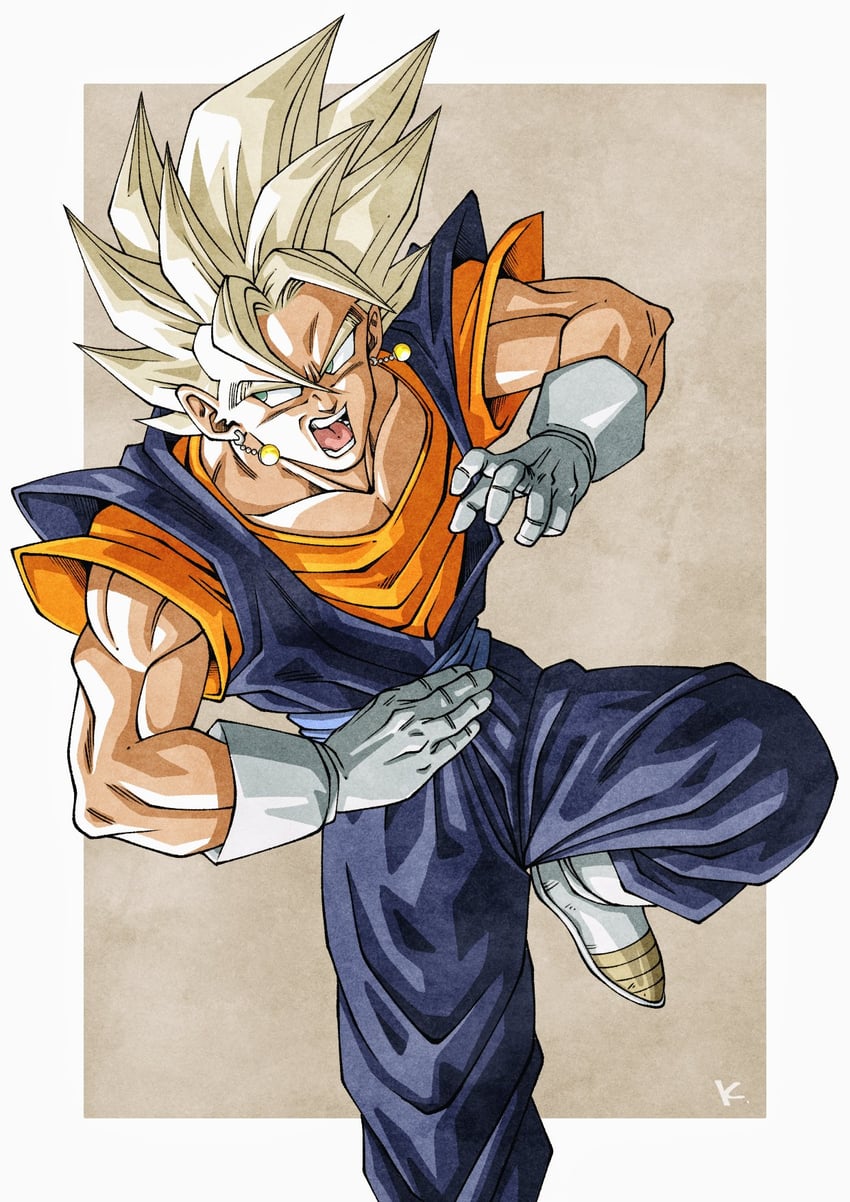 vegetto (dragon ball and 1 more) drawn by kakeru_(dbskakeru)