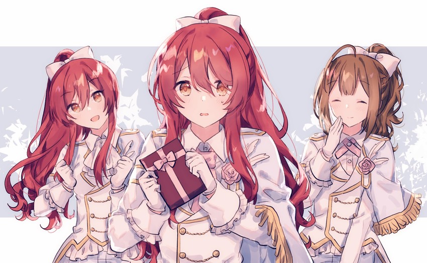 osaki amana, kuwayama chiyuki, and osaki tenka (idolmaster and 1 more) drawn by migolu