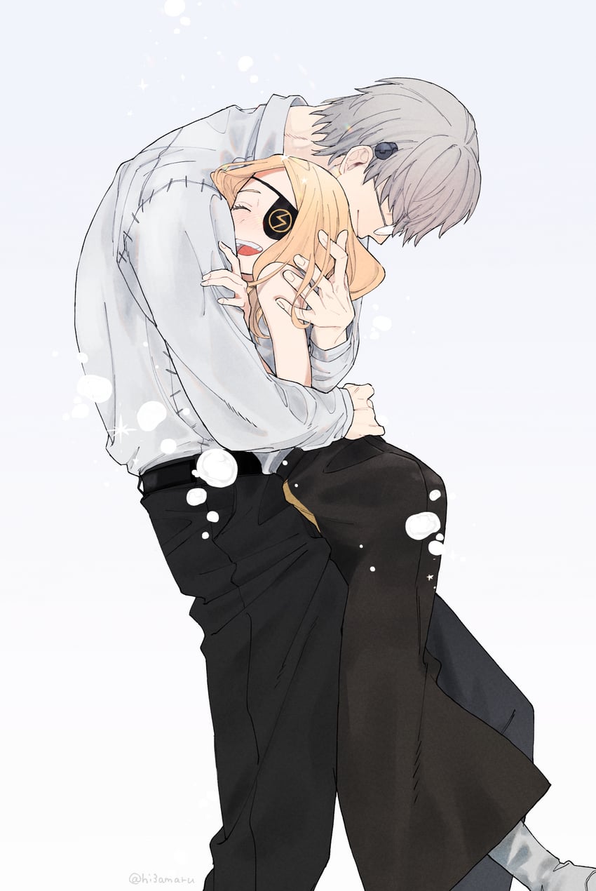 franken stein and marie mjolnir (soul eater) drawn by hissiu