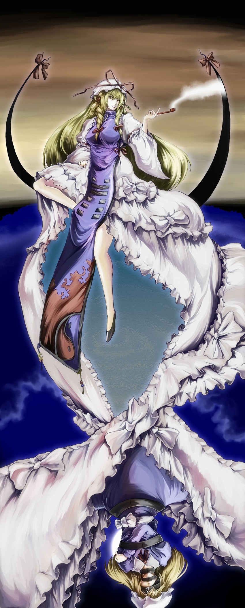 yakumo yukari and maribel hearn (touhou) drawn by nakarai_takumi