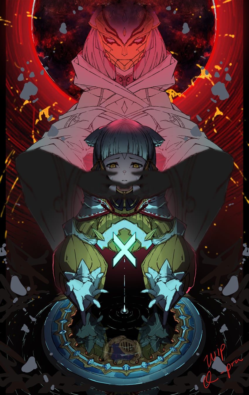 nia (xenoblade chronicles and 2 more) drawn by q-pra