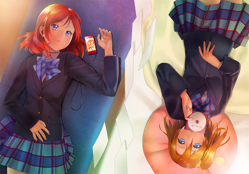 nishikino maki and kosaka honoka (love live! and 1 more) drawn by inuzuka_bouru
