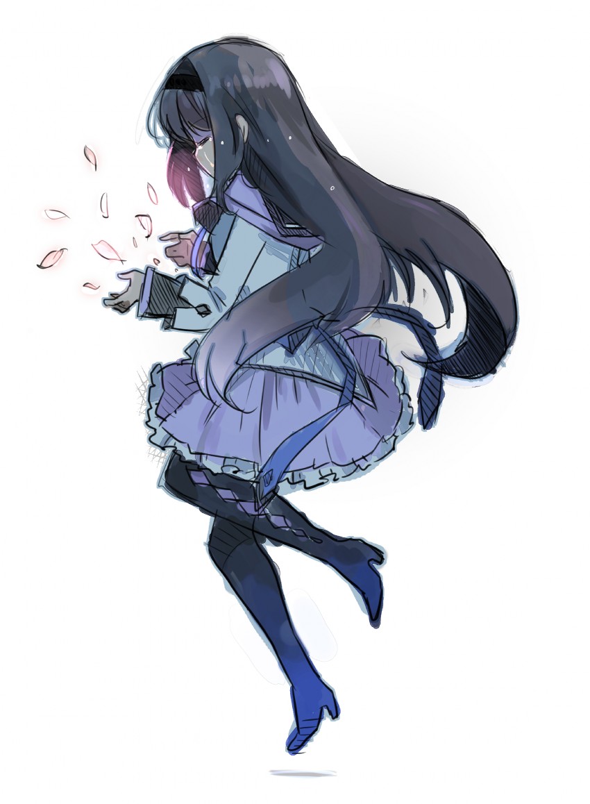 akemi homura (mahou shoujo madoka magica) drawn by sunameri_oishii