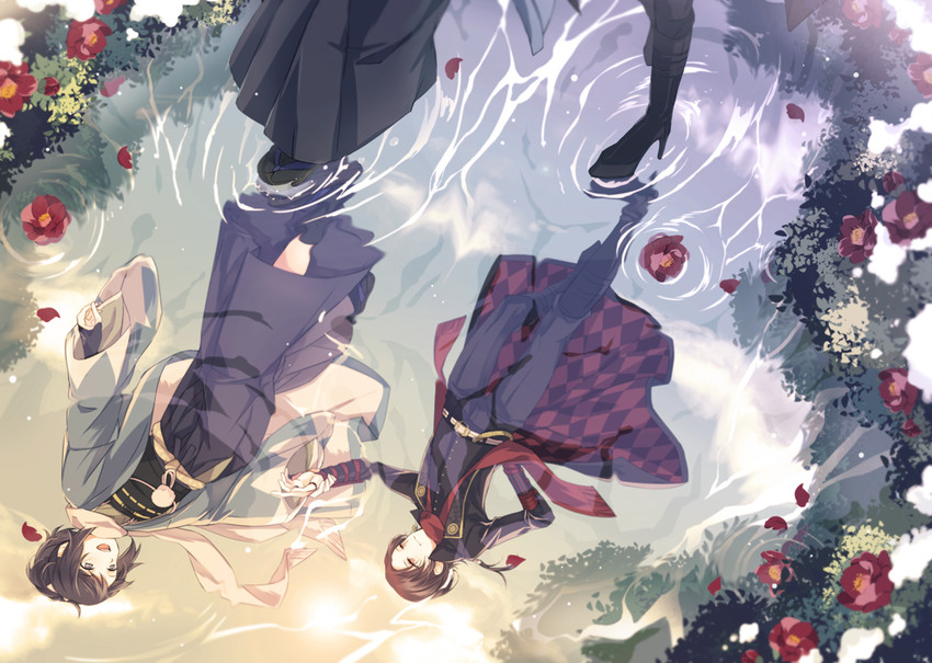 kashuu kiyomitsu and yamato-no-kami yasusada (touken ranbu) drawn by atea