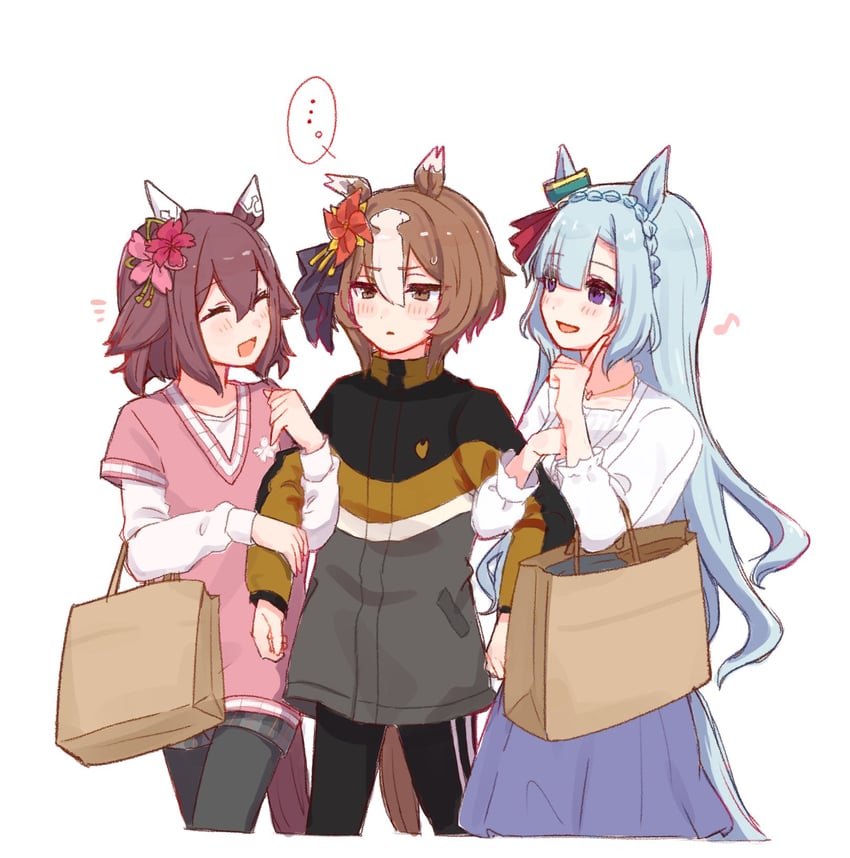 mejiro ardan, sakura chiyono o, and yaeno muteki (umamusume) drawn by bukeo