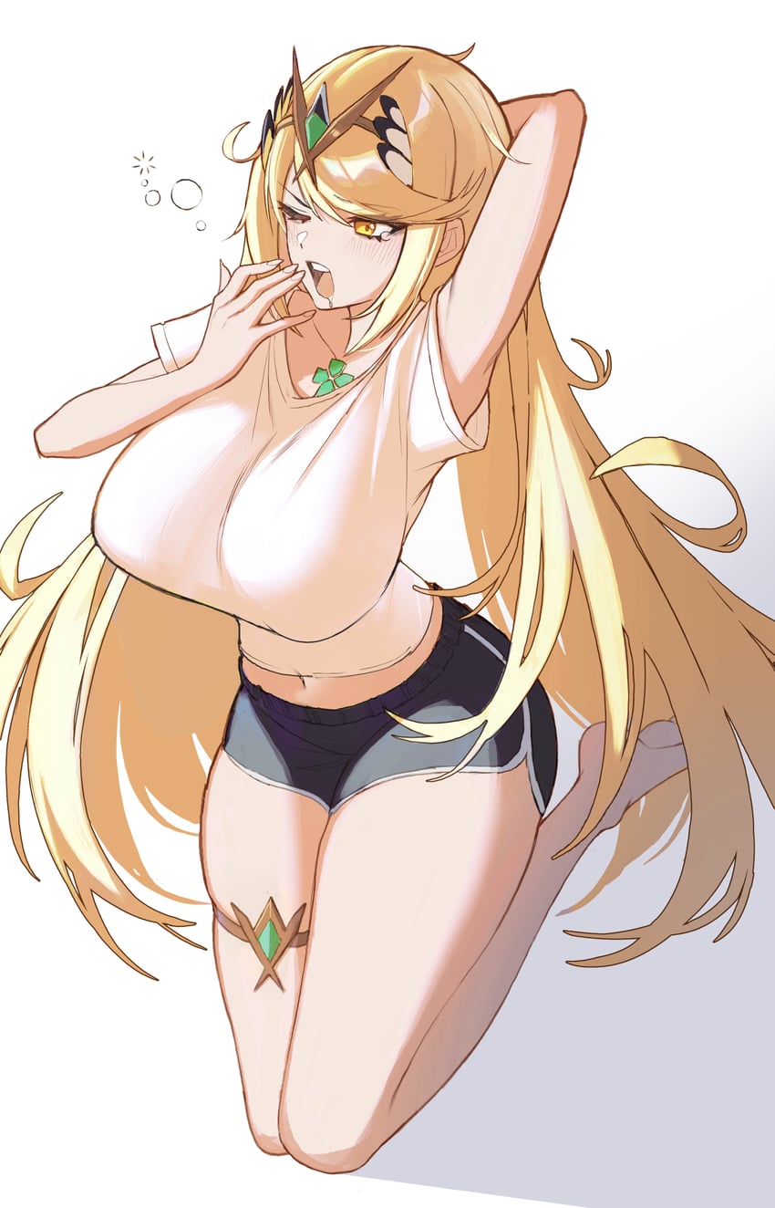 mythra (xenoblade chronicles and 1 more) drawn by psidubs