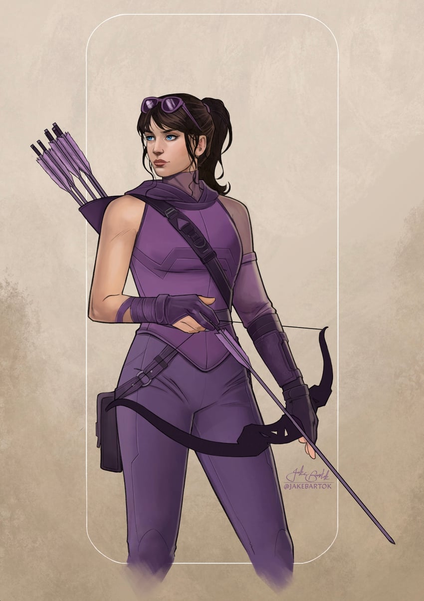 hawkeye and kate bishop (marvel) drawn by jr_bartok