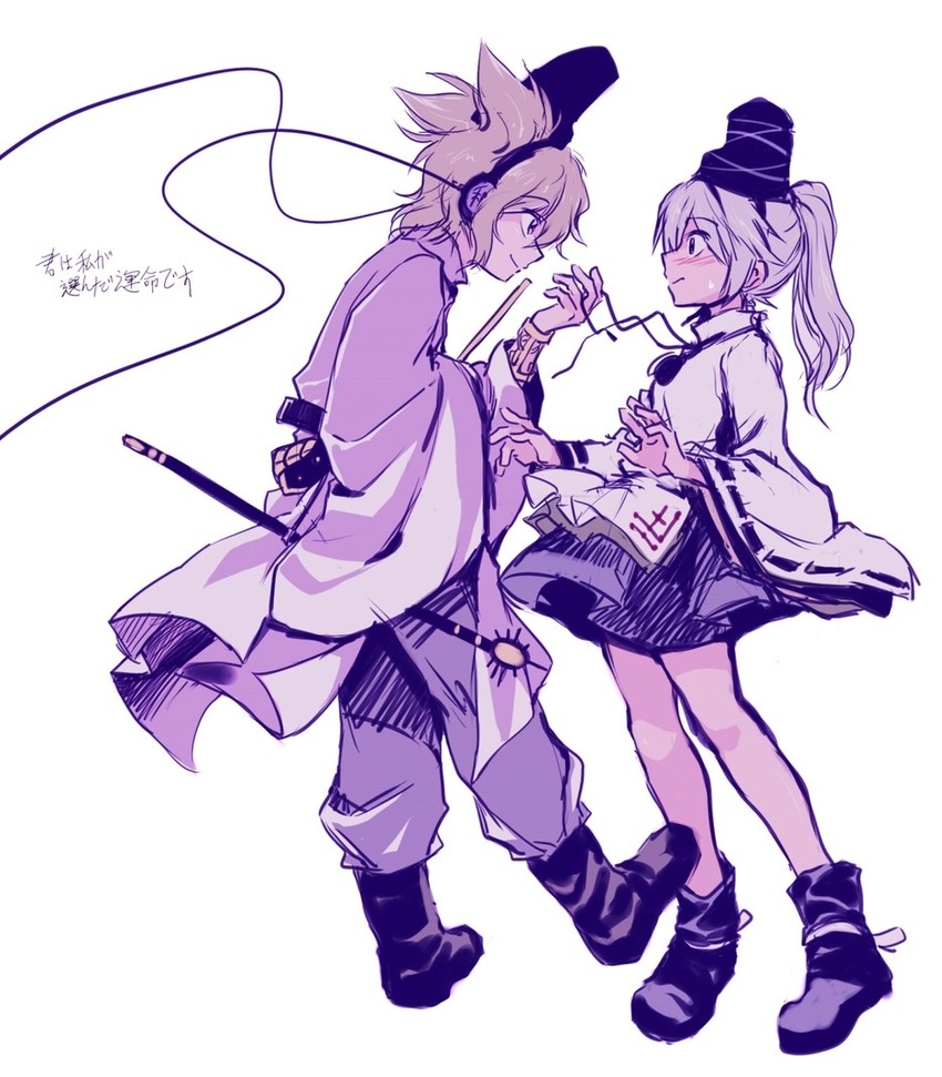 toyosatomimi no miko and mononobe no futo (touhou) drawn by re_ghotion