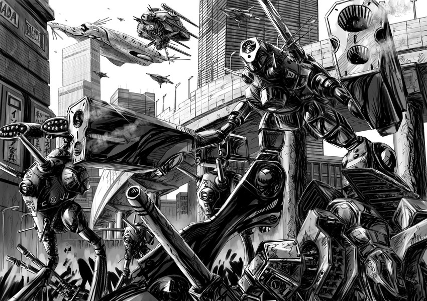regult, glaug, tomahawk, queadol-magdomilla, and quel-quallie (macross and 1 more) drawn by zandan_zero_to_na!?