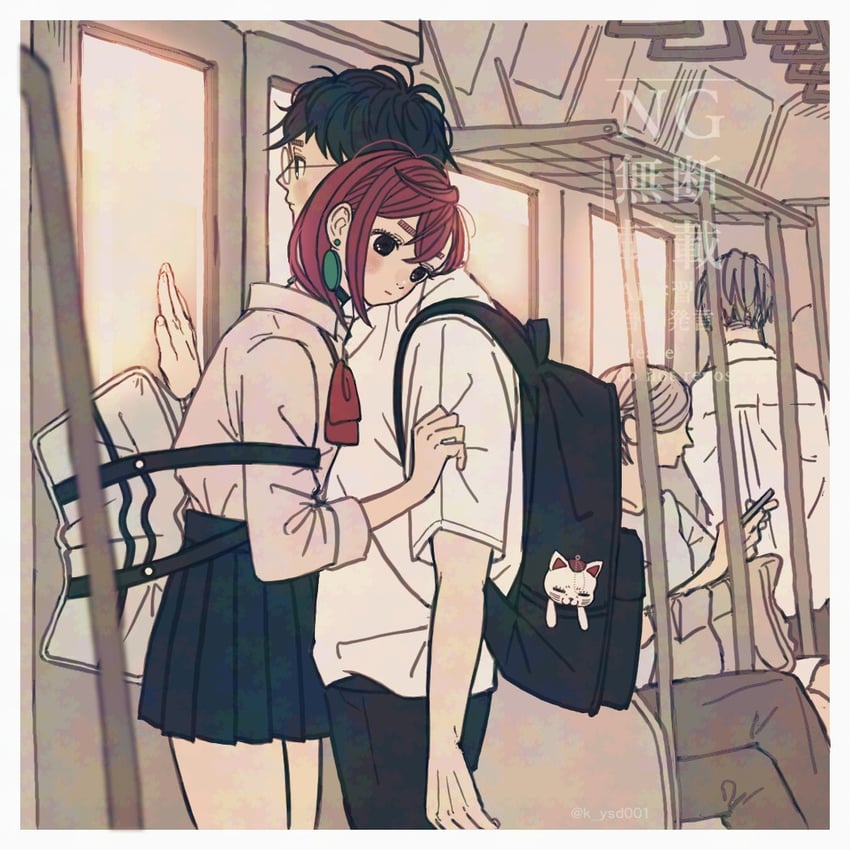 ayase momo, takakura ken, and turbo granny (dandadan) drawn by k_ysd001