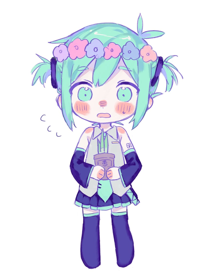 hatsune miku and basil (vocaloid and 1 more) drawn by makucrp