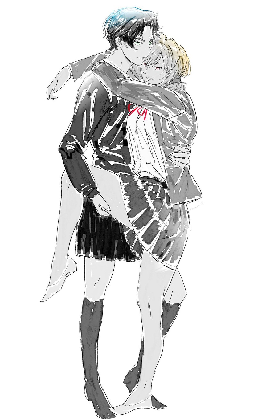 kashima yuu and seo yuzuki (gekkan shoujo nozaki-kun) drawn by mer_(watercups)