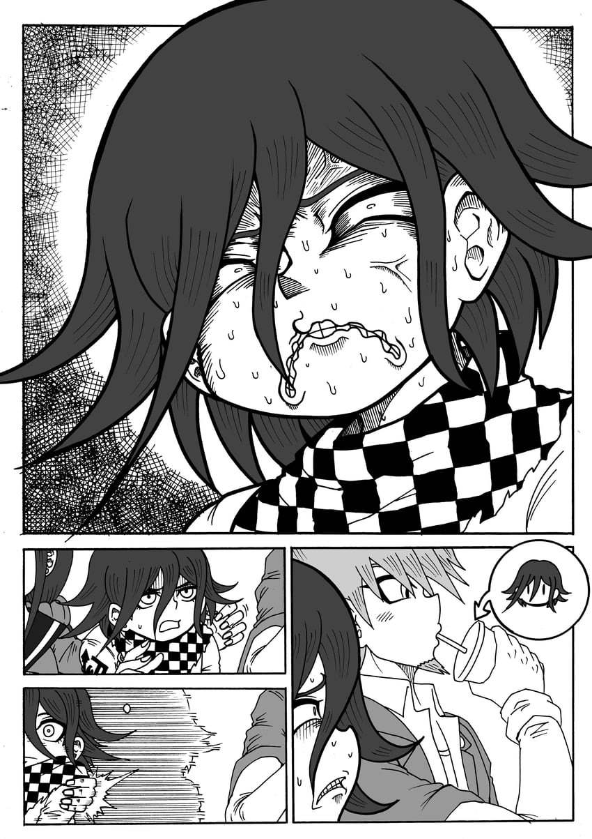 oma kokichi, harukawa maki, and momota kaito (danganronpa and 1 more) drawn by jan1214