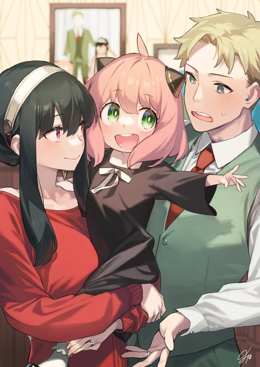 yor briar, anya, and twilight (spy x family) drawn by 92m