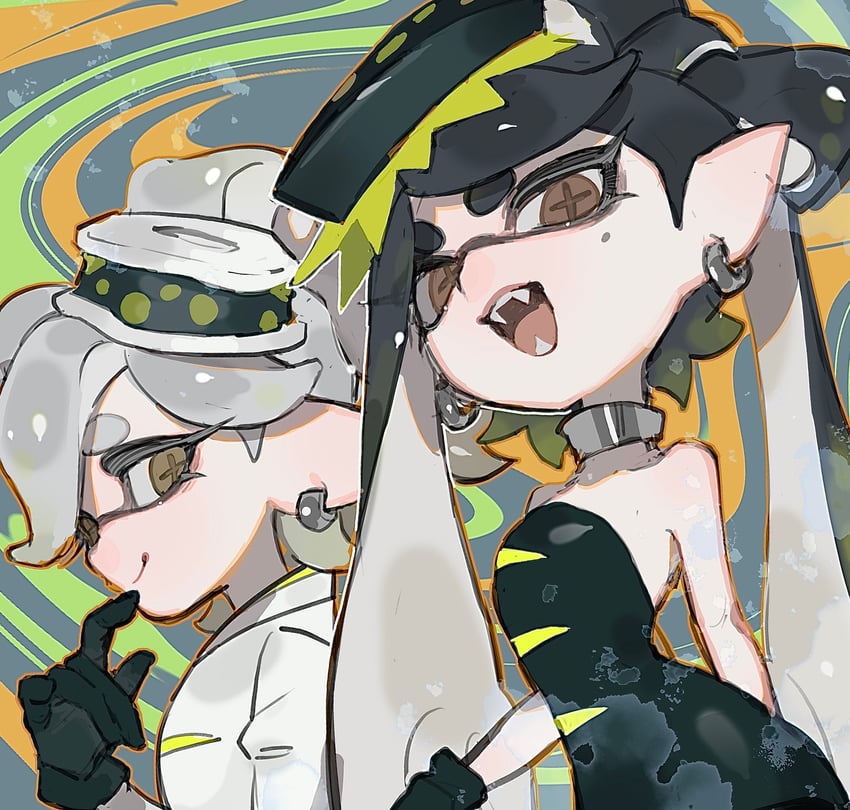 callie and marie (splatoon and 1 more) drawn by sky_yoichi