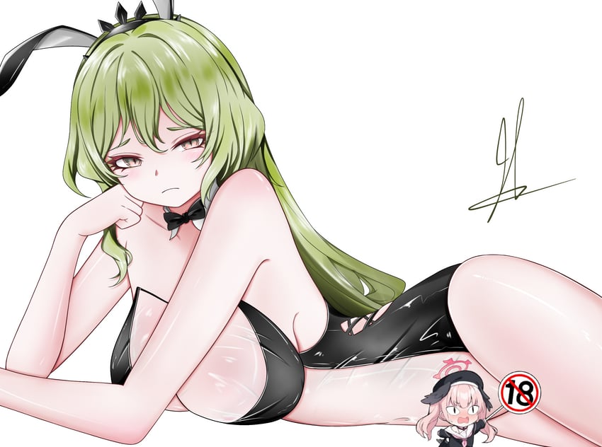 koharu and mobius (blue archive and 2 more) drawn by silicat