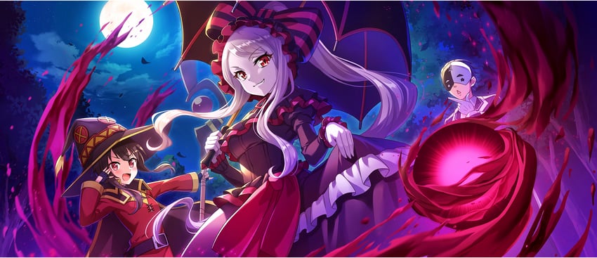 megumin, shalltear bloodfallen, and vanir (kono subarashii sekai ni shukufuku wo! and 2 more)