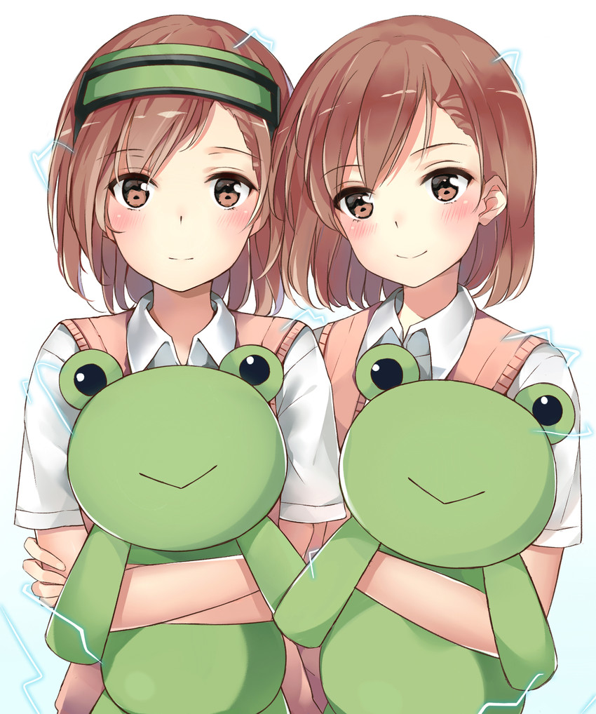 misaka mikoto, gekota, and misaka imouto (toaru majutsu no index and 1 more) drawn by yukinoshita_(shaonjishi)