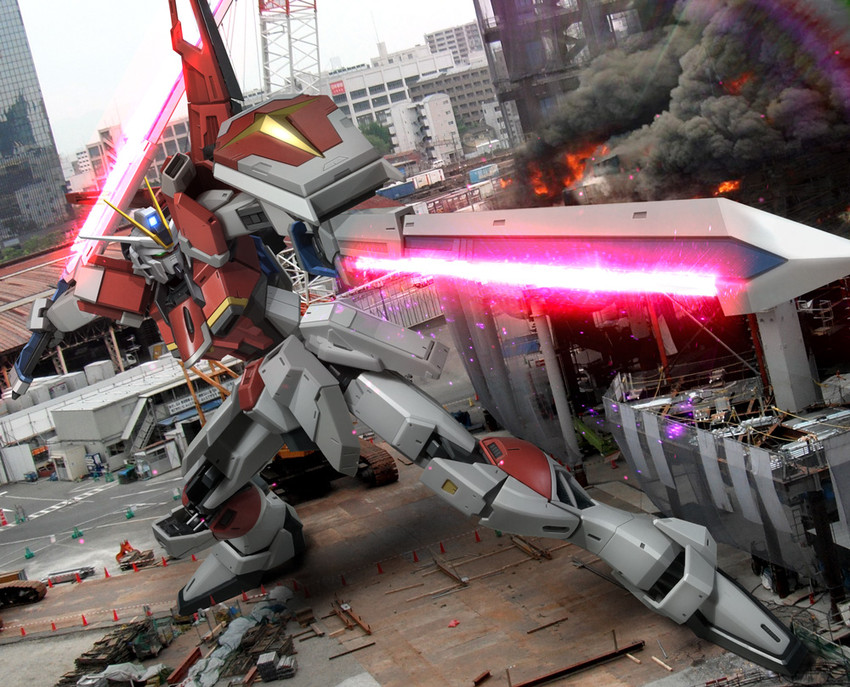 impulse gundam and sword impulse gundam (gundam and 2 more) drawn by hiropon_(tasogare_no_puu)