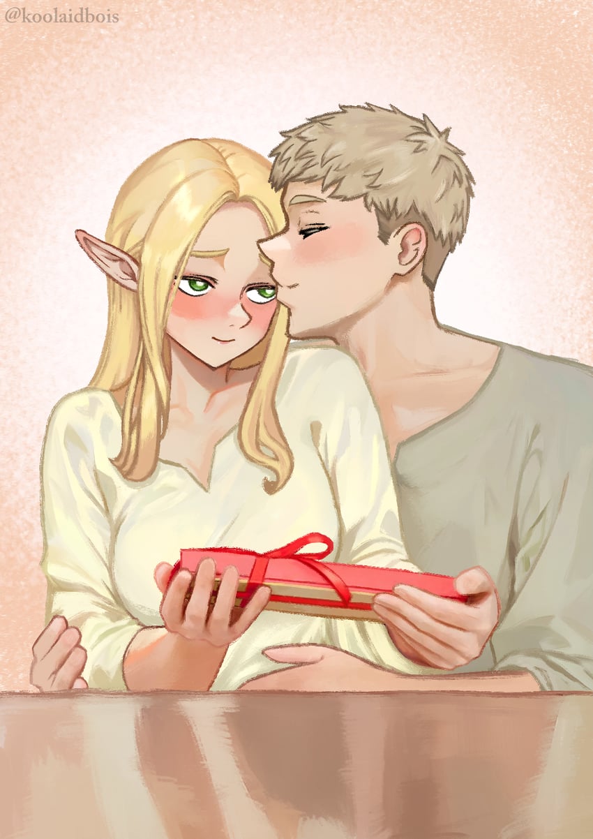 marcille donato and laios touden (dungeon meshi) drawn by koolaidbois