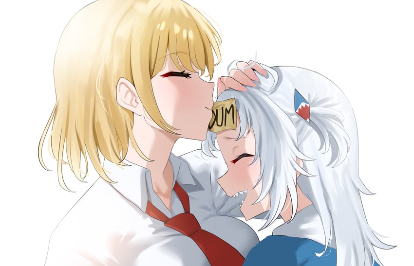 gawr gura and watson amelia (hololive and 1 more) drawn by redi_(rasec_asdjh)