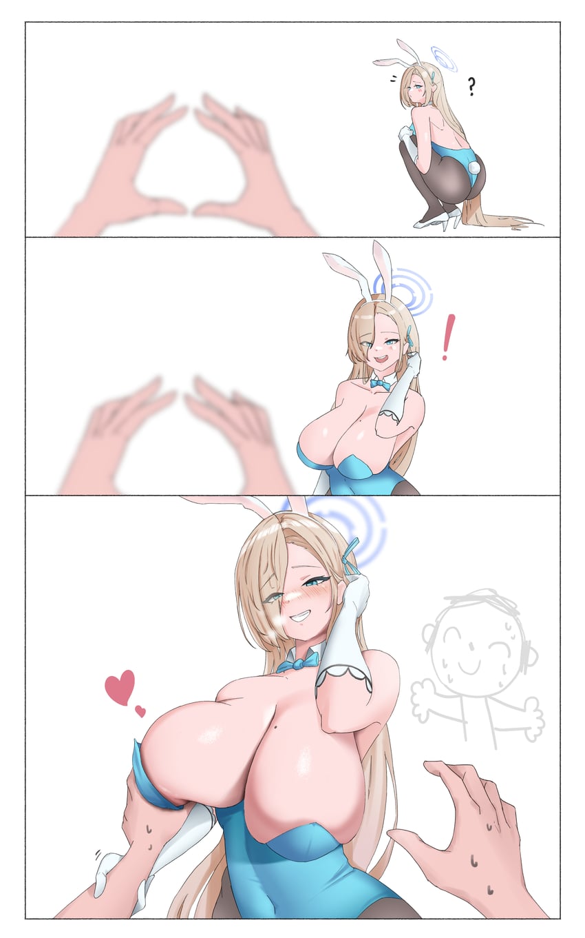 sensei, doodle sensei, and asuna (blue archive) drawn by pang_(daty8882)