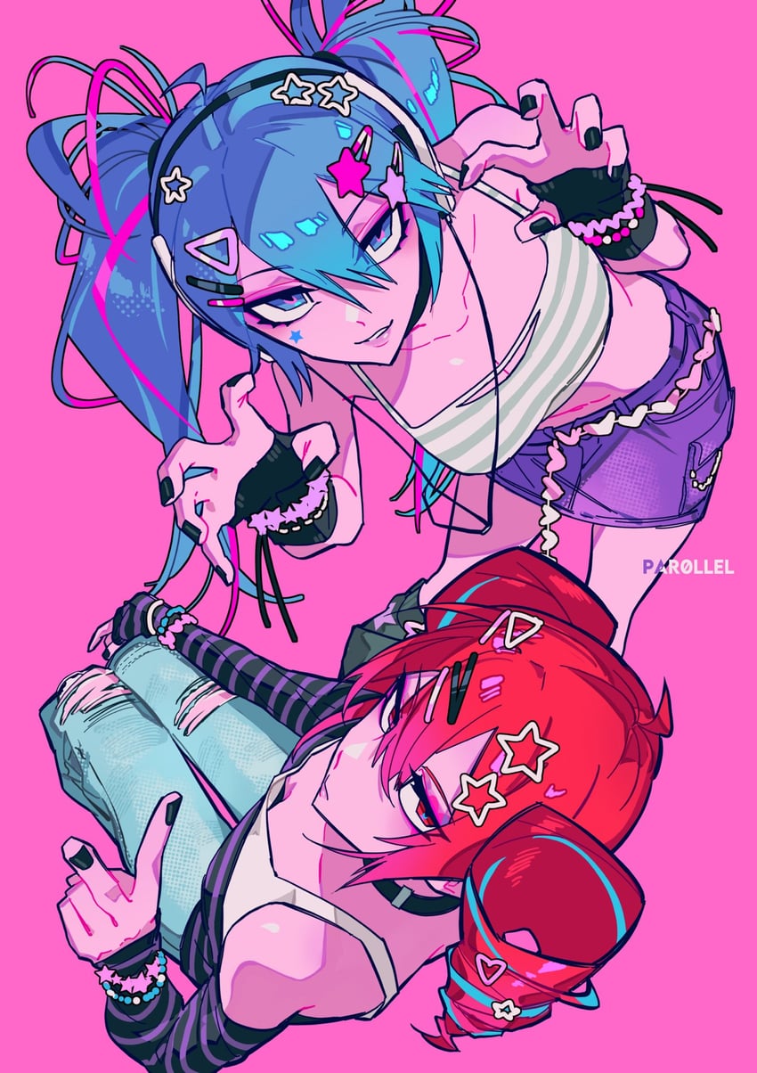hatsune miku and kasane teto (vocaloid and 1 more) drawn by par0llel