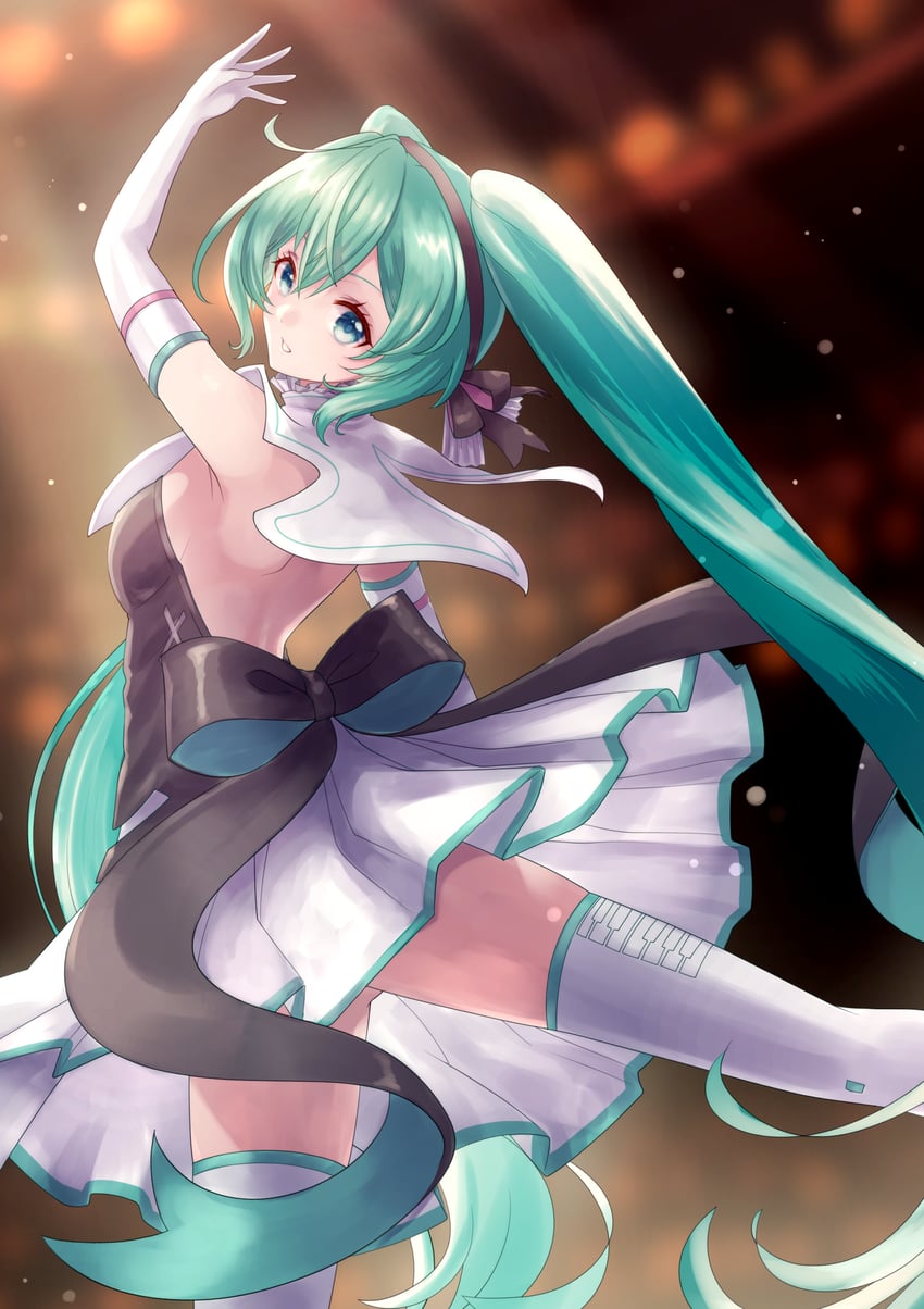 hatsune miku (vocaloid and 1 more) drawn by marian_oekaki