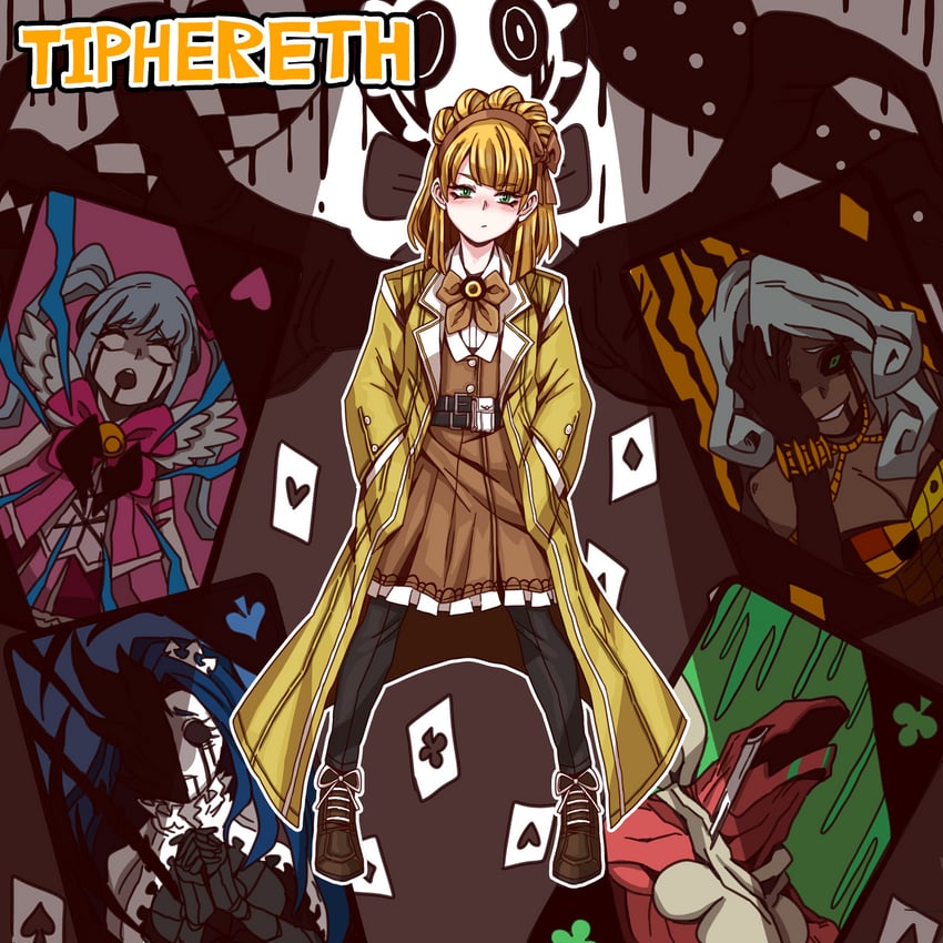 tiphereth a, queen of hatred, knight of despair, king of greed, servant of wrath, and 1 more (project moon and 1 more) drawn by b2k