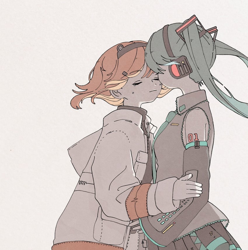hatsune miku and adachi rei (vocaloid and 2 more) drawn by sabaku_(saba9)