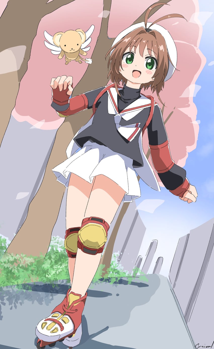 kinomoto sakura and kero (cardcaptor sakura) drawn by cynical_(llcbluckg_c004)