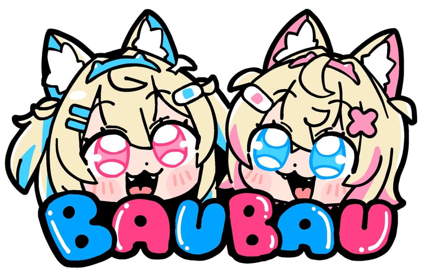 fuwawa abyssgard and mococo abyssgard (hololive and 1 more) drawn by bkub