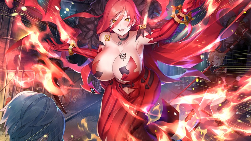 astaroth, watarase tsumugi, and mikagami haru (taimanin and 1 more)