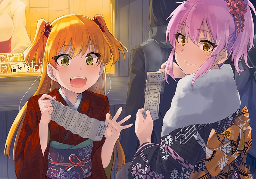 jougasaki mika and jougasaki rika (idolmaster and 1 more) drawn by yanngoto