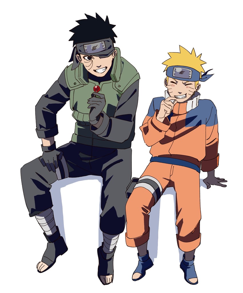 uzumaki naruto and uchiha obito (naruto) drawn by pnpk_1013