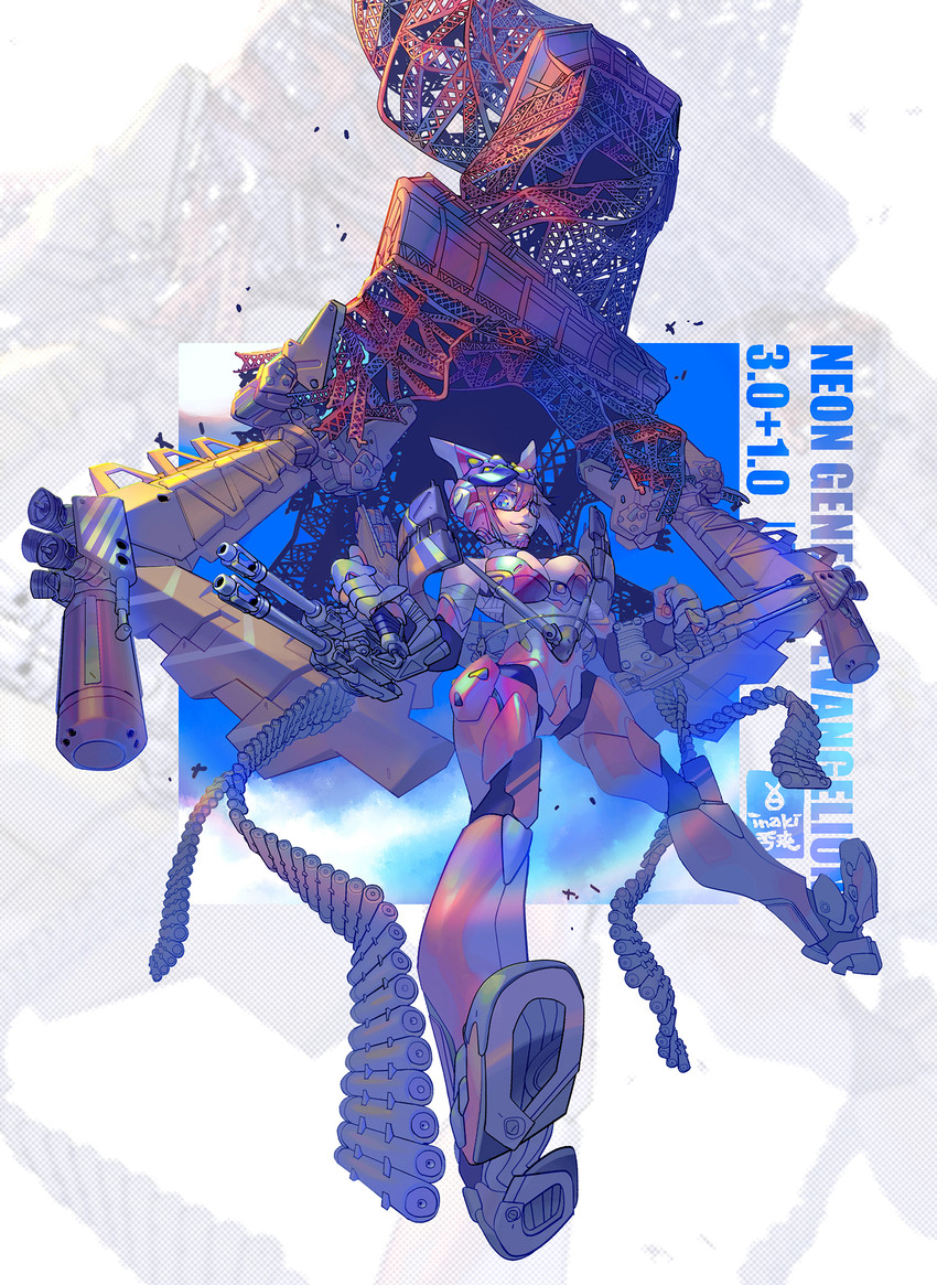makinami mari illustrious, eva 08, and eva 08 beta (neon genesis evangelion and 2 more) drawn by inaki_shinrou