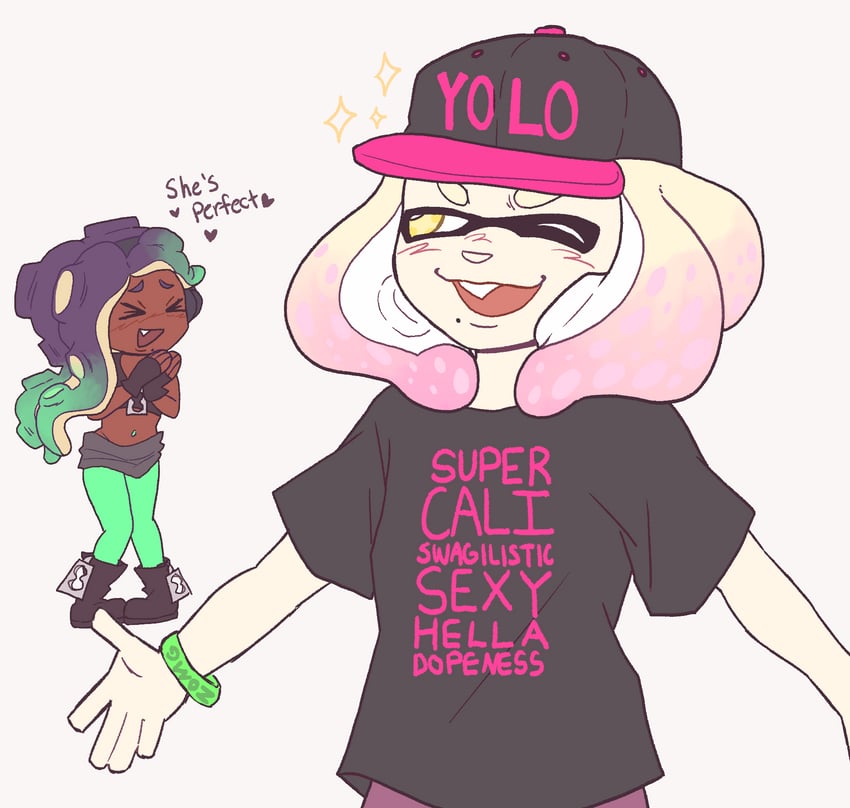 pearl and marina (splatoon and 1 more) drawn by toonyliv