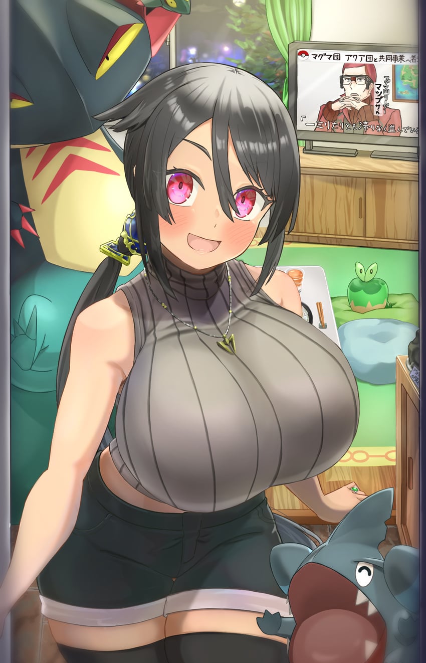applin, dreepy, zinnia, dragapult, gible, and 1 more (pokemon and 1 more) drawn by hizakake