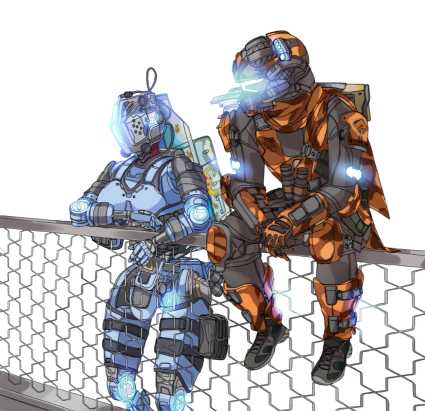 pilot, grapple pilot, and stim pilot (titanfall and 1 more) drawn by kotone_a