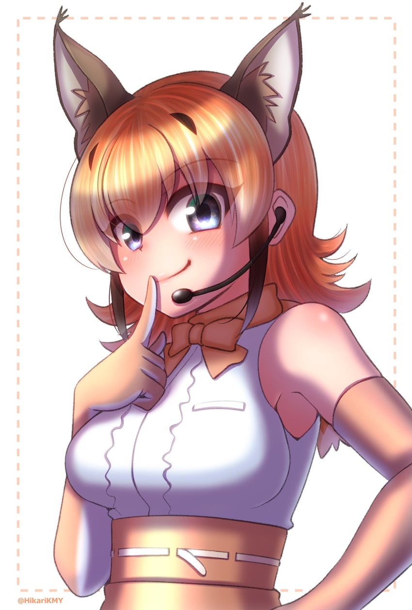 caracal (kemono friends and 1 more) drawn by hikarikmy